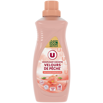 U Adoucissant concentré velours de pêche 60 lavages soit 1.5l