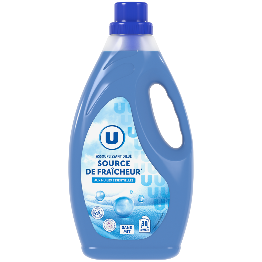 U Adoucissant dilué source de fraîcheur  flacon de 2l