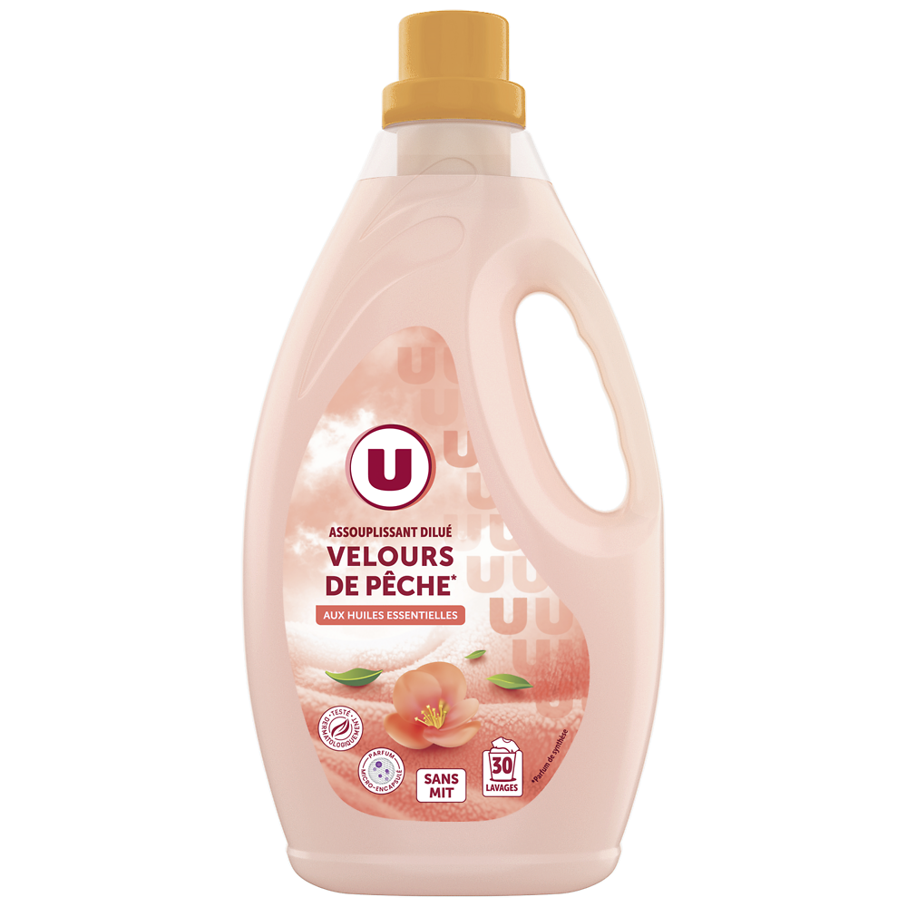 U Adoucissant dilué velours de pêche  flacon de 2l