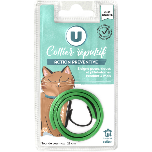 U Collier répulsif pour chat 14g