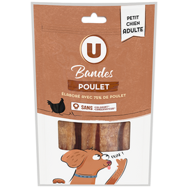 U Friandises Bandes de poulet pour mini chien 80g