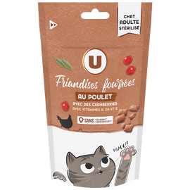 U Friandises pour chat stérilisé, fourrées au poulet - 60g
