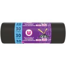 U Sacs poubelle 100% recyclé coulissants - 30L - x20