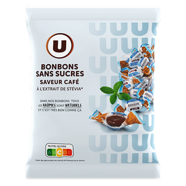 U Bonbons saveur café sans sucre stevia  120g