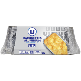 U Barquettes profondes en aluminium empilables  1,5l, x5