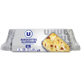 U Barquettes plates en aluminium empilables  x5, 1l