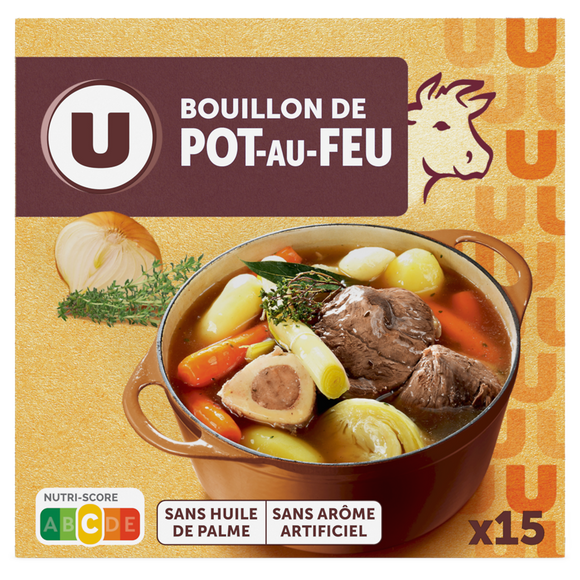 U Bouillon Cube pot au feu 15 tablettes - 150g