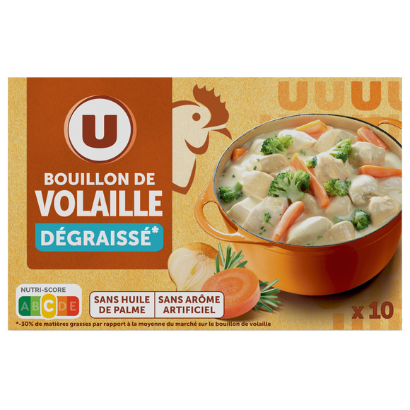 U Bouillon de volaille dégraissé 10 cubes - 100g