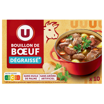 U Bouillon de boeuf dégraissé  10 cubes  -  100g