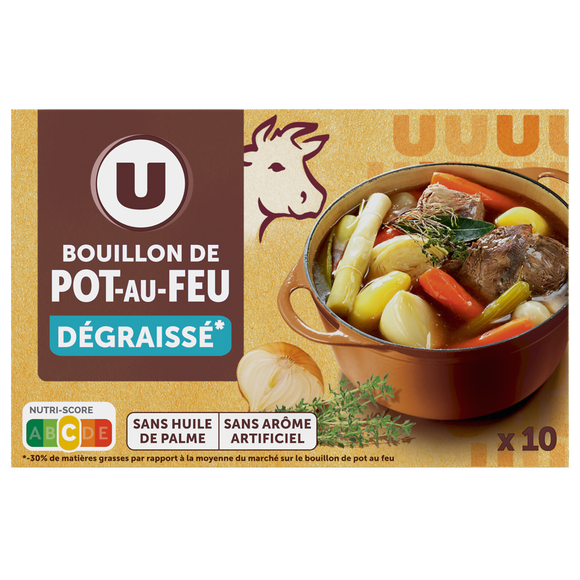 U Bouillon de pot-au-feu dégraissé 10 cubes - 100g