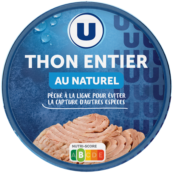 U Thon listao au naturel pêché ligne  140g