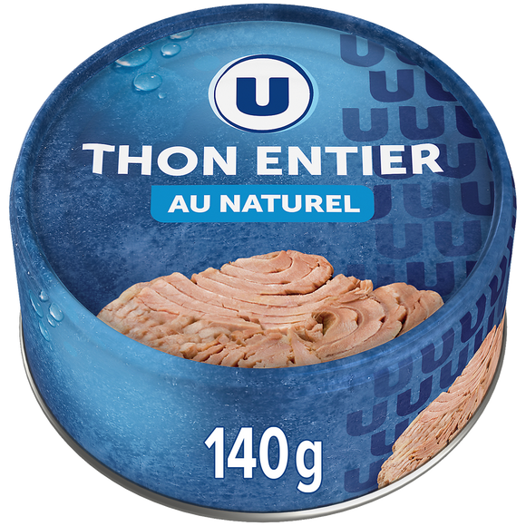 U Thon listao au naturel pêché ligne 140g