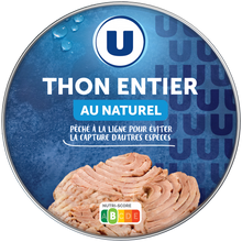 U Thon entier listao pêché à la ligne boîte de 215g