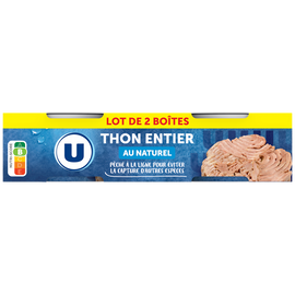 U Thon listao au naturel pêché ligne  x2  -  280g