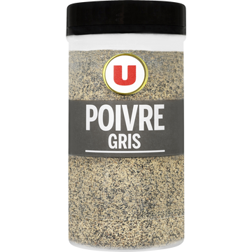 U Poivre gris moulu  grand format, 100g