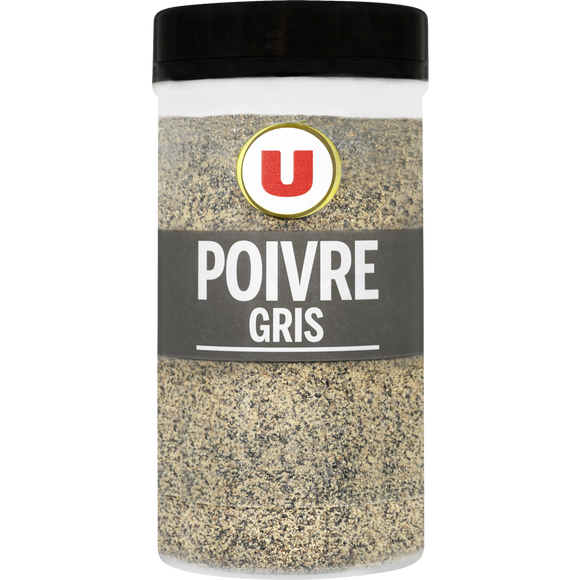 U Poivre gris moulu  grand format, 100g