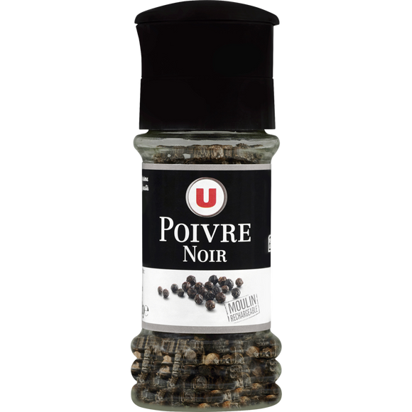 U Moulin rechargeable poivre noir 38g