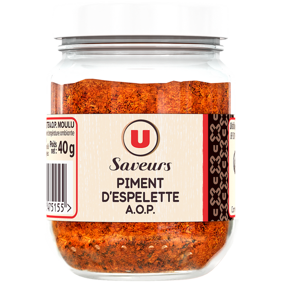 U SAVEURS Piment d'espelette aop  format classique 40g