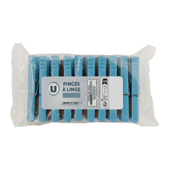 U Pince à linge extra forte en plastique x20