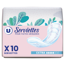 U Serviettes incontinence extra  x10