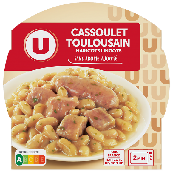 U Plat cuisiné Cassoulet toulousain barquette micro-ondable de 300g