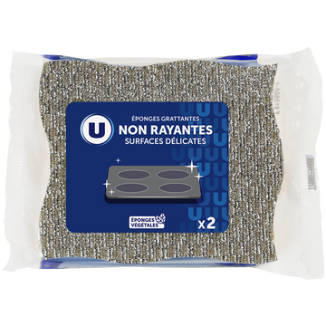 U Éponges grattantes non rayantes pour surfaces fragiles  x2