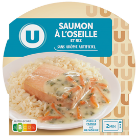 U Saumon à l'oseille et duo de riz  barquette micro-ondable de 300g