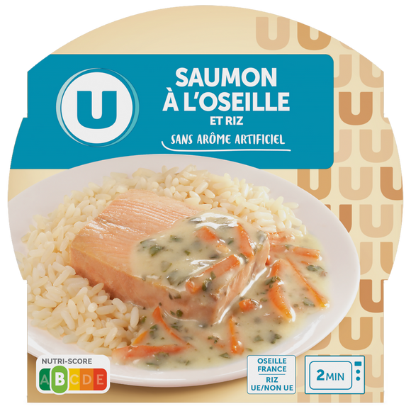U Saumon à l'oseille et duo de riz  barquette micro-ondable de 300g