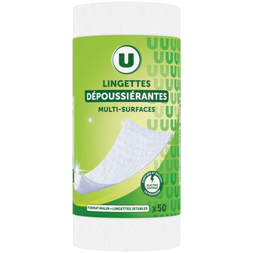 U Lingettes dépoussiérantes multi-surfaces  rouleau de 50