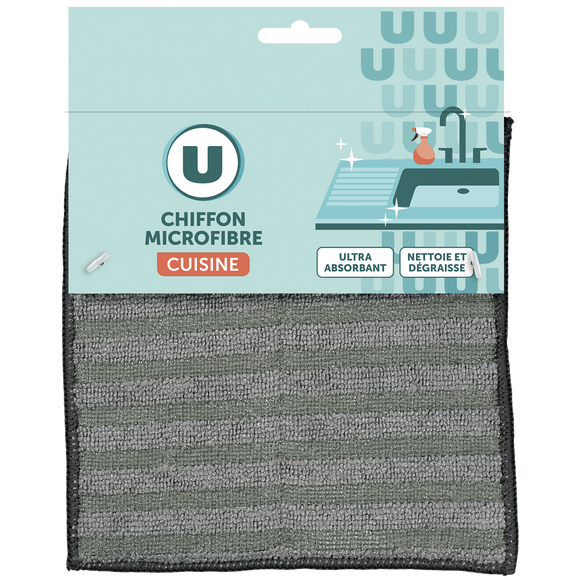 U Chiffon en microfibre 2D pour la cuisine x1