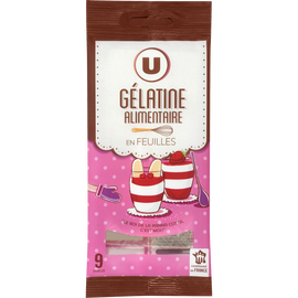 U Gélatine alimentaire  9 feuilles  -  17g