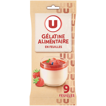 U Gélatine alimentaire 9 feuilles - 17g