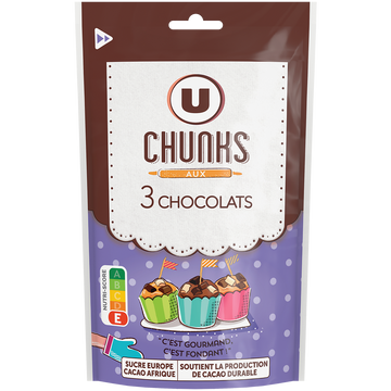 U Chunks 3 chocolats  100g