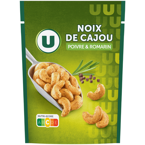 U Noix de cajou romarin poivre  paquet de 100g