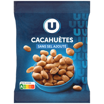 U Cacahuètes grillées sans sel ajouté  paquet de 150g