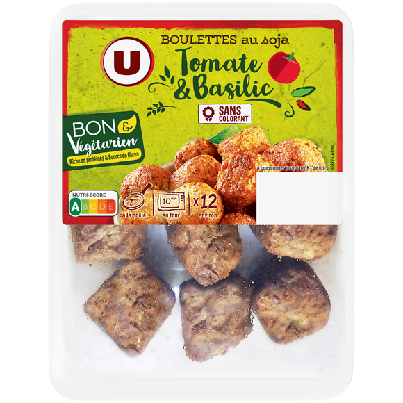 U Boulettes au soja tomate et basilic bon et végétarien - 200g