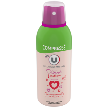 BY U Déodorant compressé pour femme parfum divine passion  atomiseur de 100ml