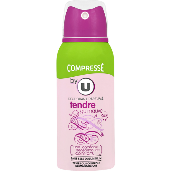 BY U Déodorant compressé pour femme parfum tendre guimauve  atomiseurde 100ml