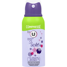 BY U Déodorant compressé pour femme parfum so violet  atomiseur de 100ml