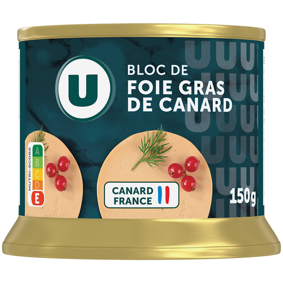 U Bloc de foie gras canard, 150g