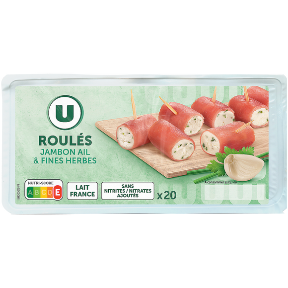 U Bouchées fromagère jambon ail et fines herbes 100g