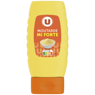U Moutarde mi-forte   bouteille de 250g