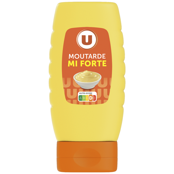 U Moutarde mi-forte   bouteille de 250g