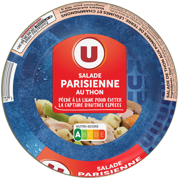 U Salade parisienne au thon pêché à la ligne  bol de 250g