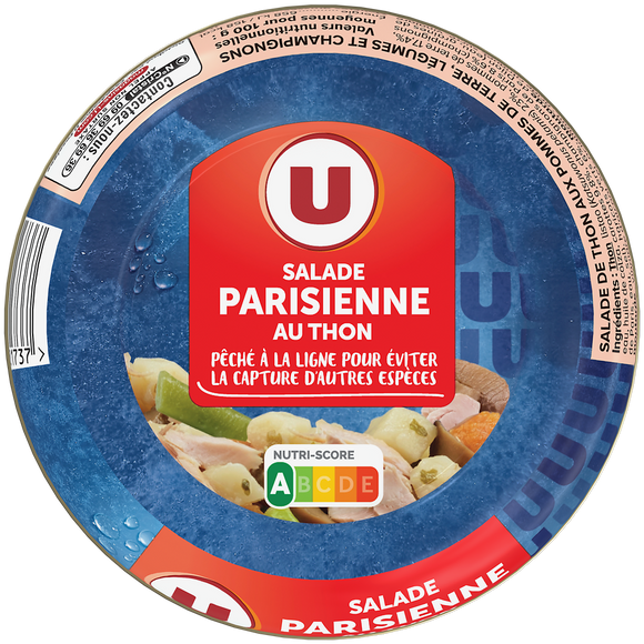 U Salade parisienne au thon pêché à la ligne  bol de 250g
