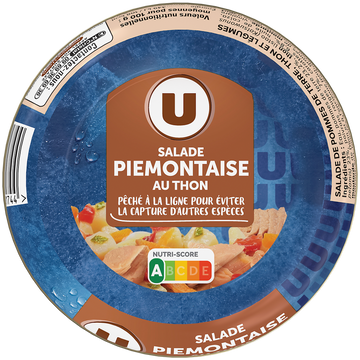U Salade thon piémontaise pêché à la ligne  boîte de 250g
