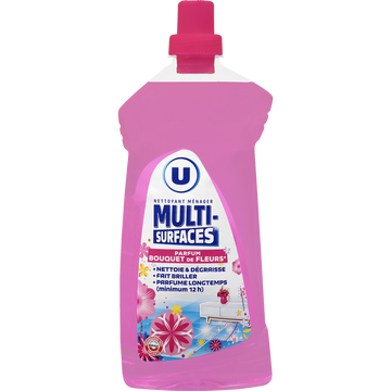 U Nettoyant ménager multi-surface parfum fleurs de cerisier, flacon 1,25litre