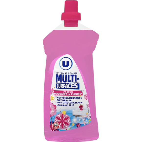 U Nettoyant ménager multi-surface parfum fleurs de cerisier, flacon 1,25litre