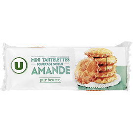 U Mini tartelette pur beurre fourrage saveur amande  270g