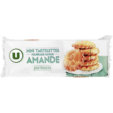 U Mini tartelette pur beurre fourrage saveur amande  270g